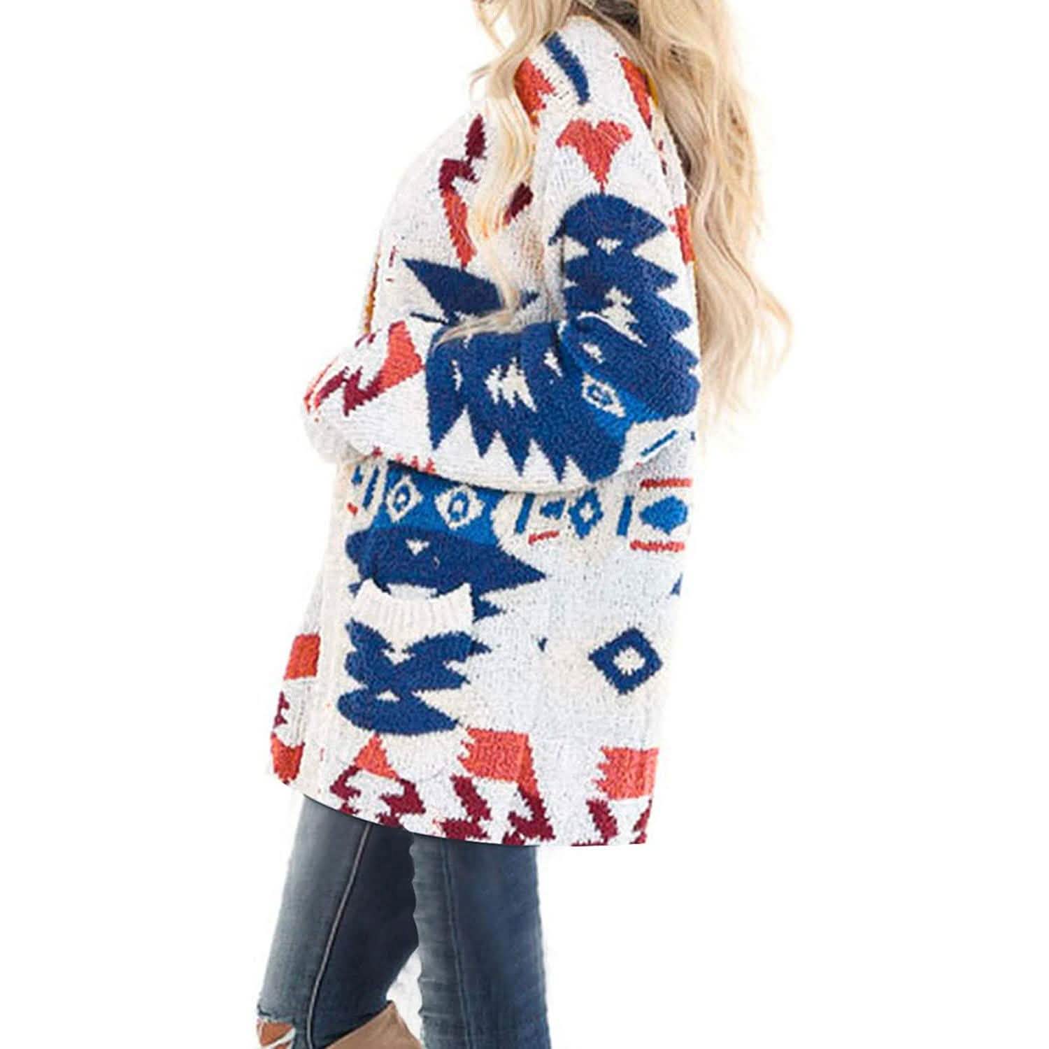 Side feel Women Open Front Cardigan Sweater Button Down Knit Sweater Coat