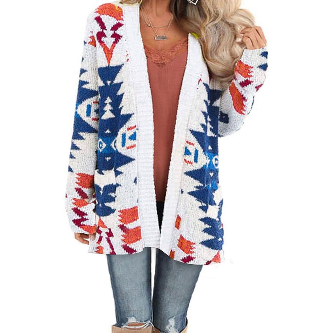 Side feel Women Open Front Cardigan Sweater Button Down Knit Sweater Coat