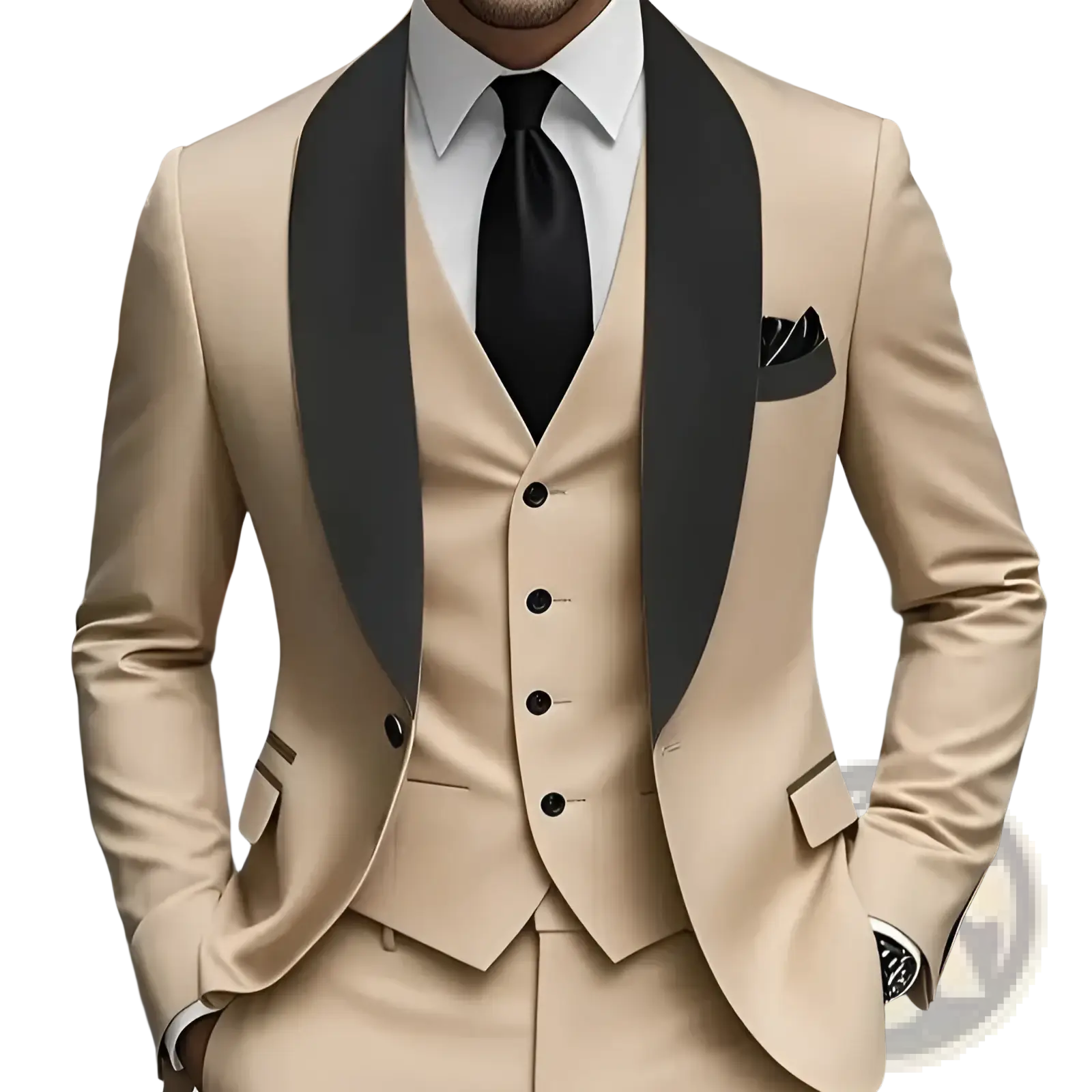 Slim Fit Three-piece Tuxedo Suit