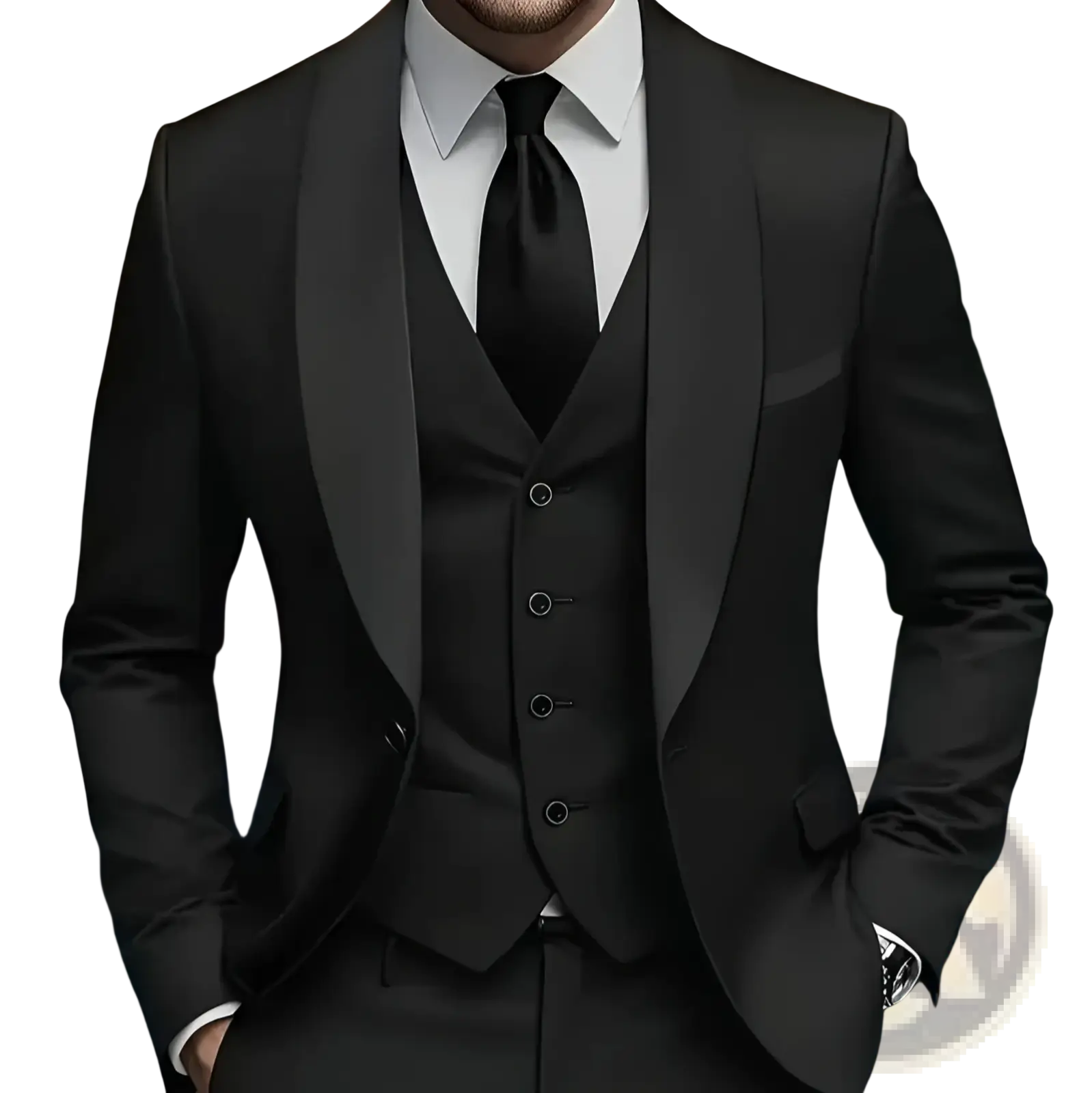 Slim Fit Three-piece Tuxedo Suit