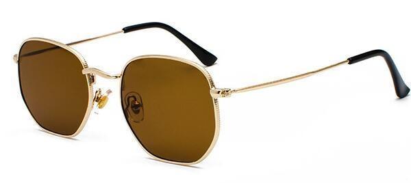 Stylish Small Round Polarized Sunglasses for Men Women Sunglasses For Hexagon Shape Sunglasses New Women Sunglasses In Metal Colorful Frame Glasses Eyewear For Men Women