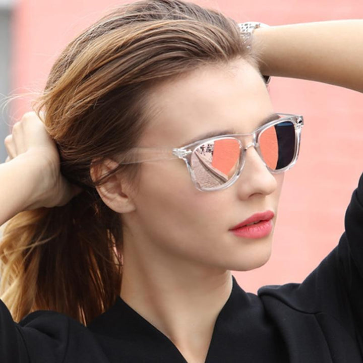 Stylish Sunglasses For Women New Polarized Sunglasses For Men Night Vision Transparent Frame Eyewear For Male Mirror Reflective Sun Glasses New Colorful lenses