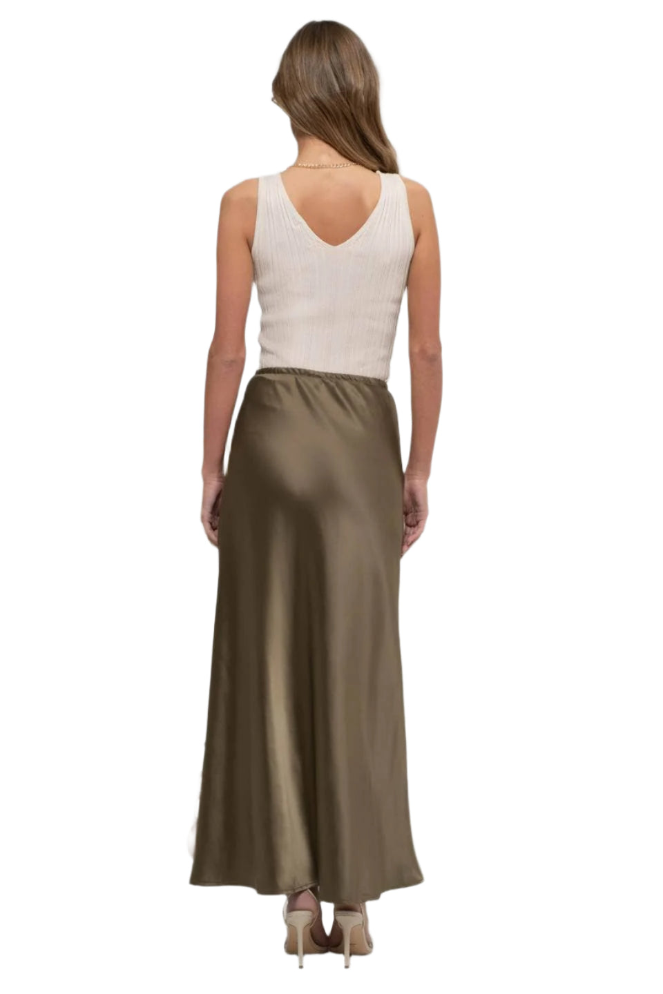 Sleeveless V Neck Ribbed Knit Top