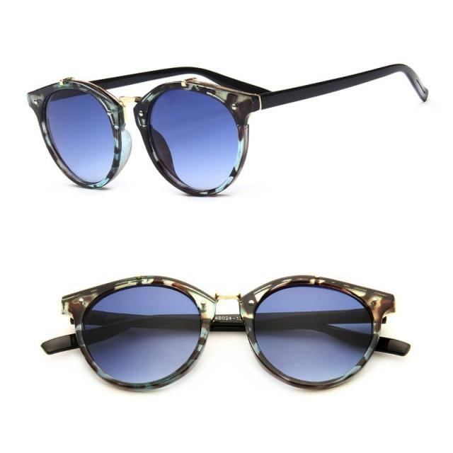 Unisex Vintage Round Shape Sunglasses Retro Women Design Luxury Popular Summer Sun Glasses Comfortable Classic Outdoor Eyewear UV400 Lens Trendy Sunglasses