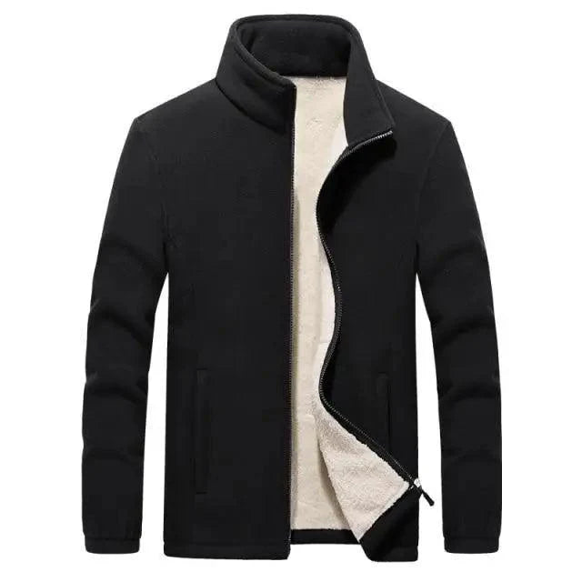 Winter Mens Jackets Thick Fleece Jackets Men Jackets Solid Casual Male Coats Clothing Men's Thickened Fleece Jackets New Trendy Up Unique Design Simple Jacket For Men Stylish Men's Fashion Clothing