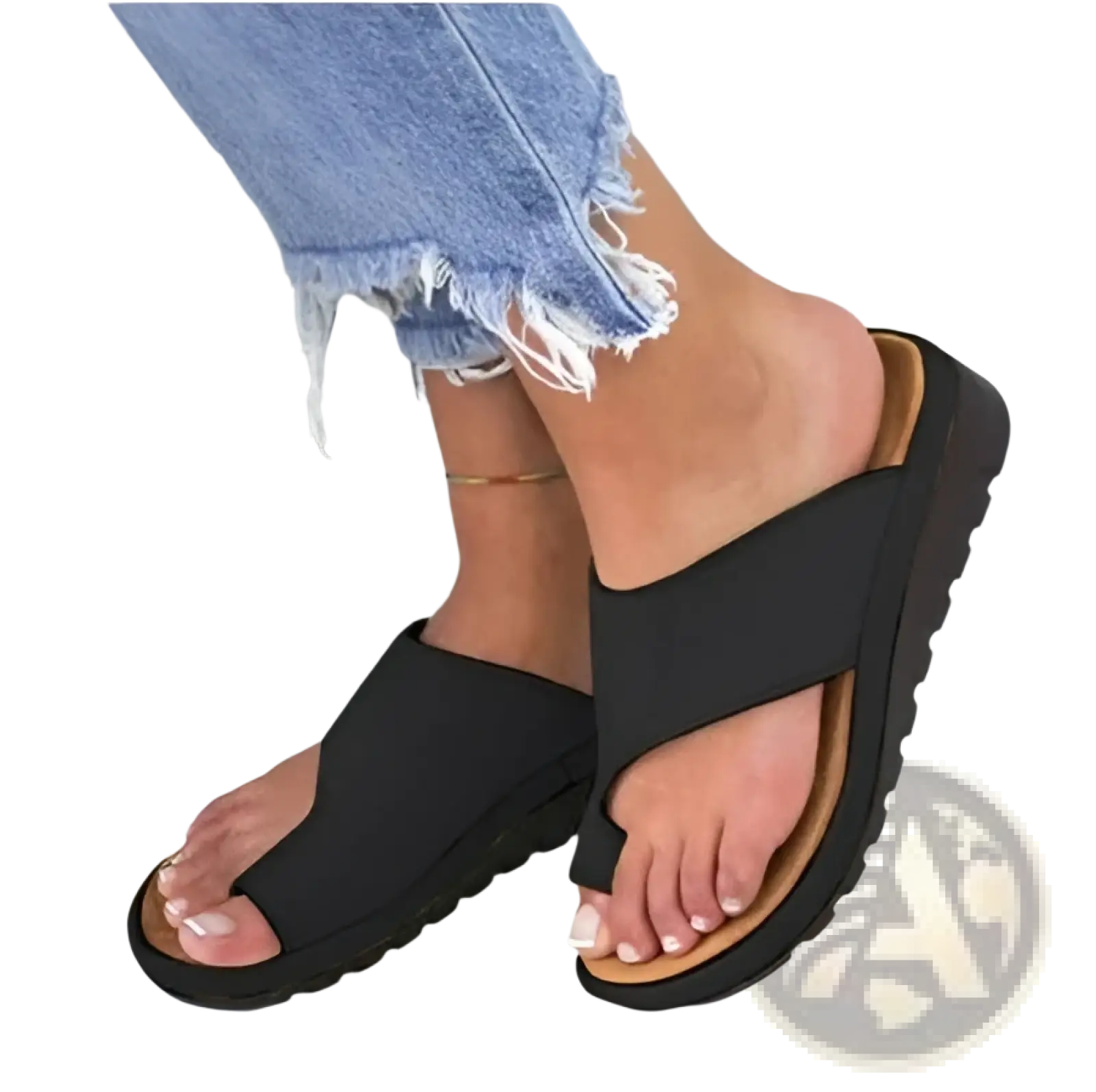 Women Flat Slide Sandals Open Toe Plus Size 43