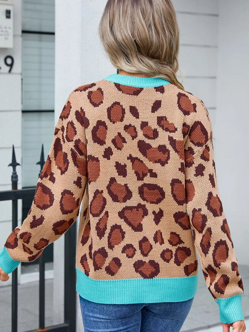 Women's pullover flower plus size sweater