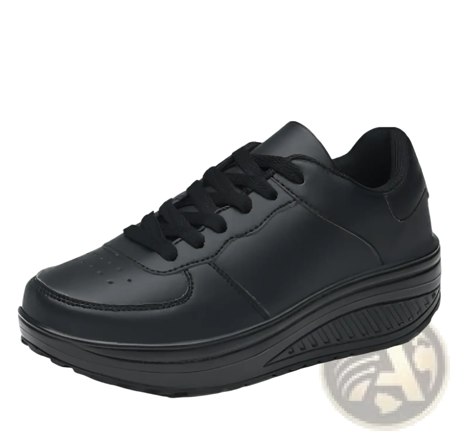 Women's Platform Sneakers Leather Mesh Sports Shoes