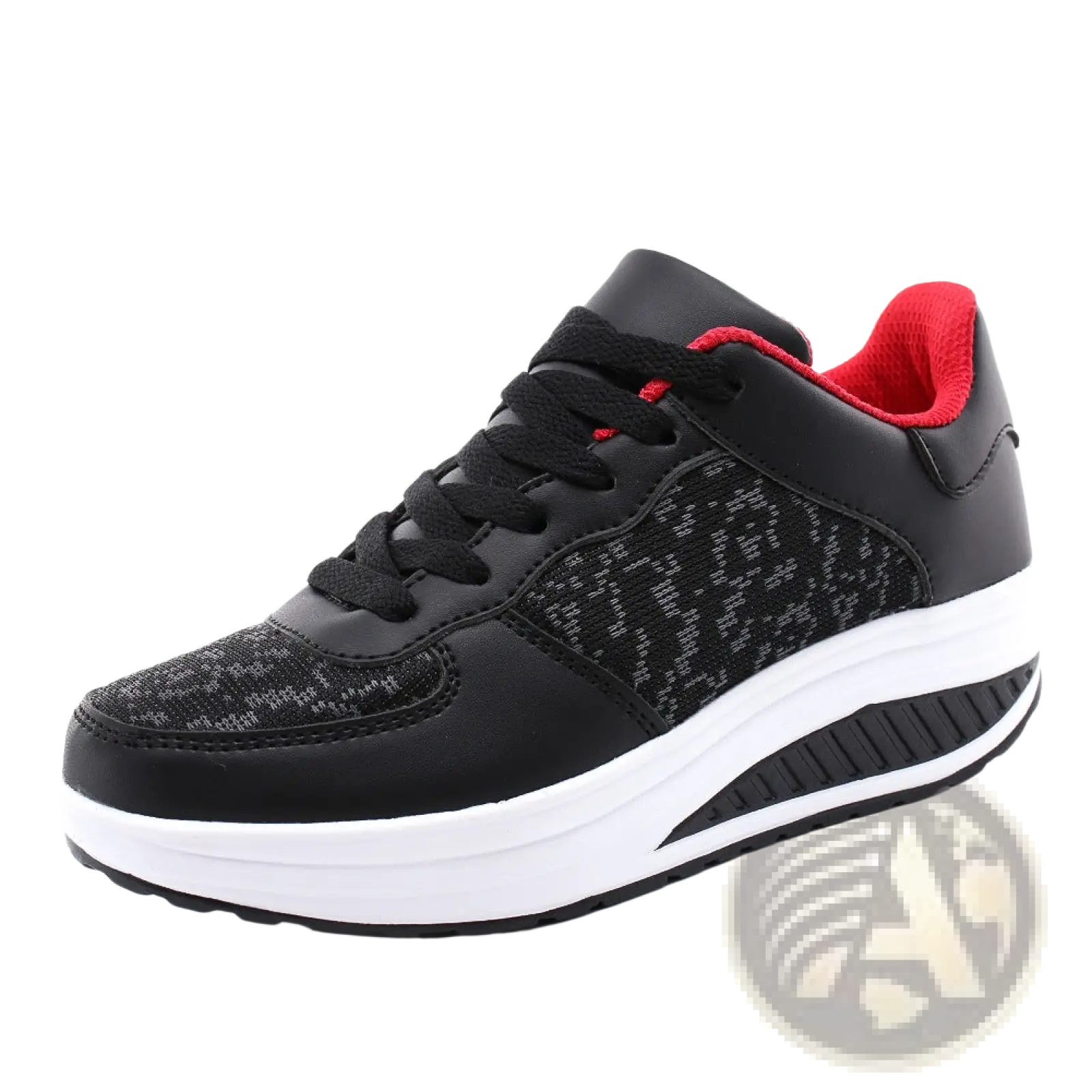 Women's Platform Sneakers Leather Mesh Sports Shoes