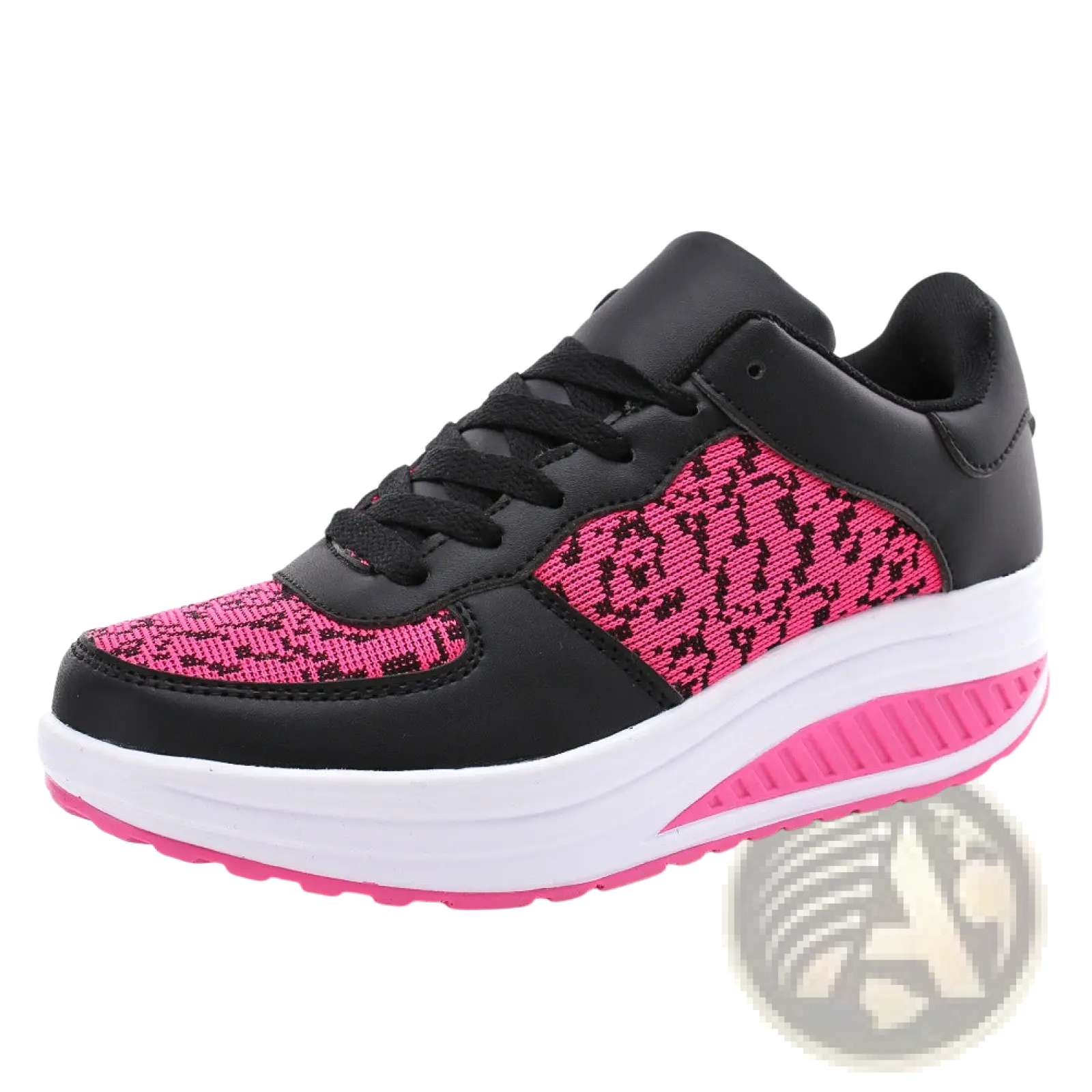 Women's Platform Sneakers Leather Mesh Sports Shoes