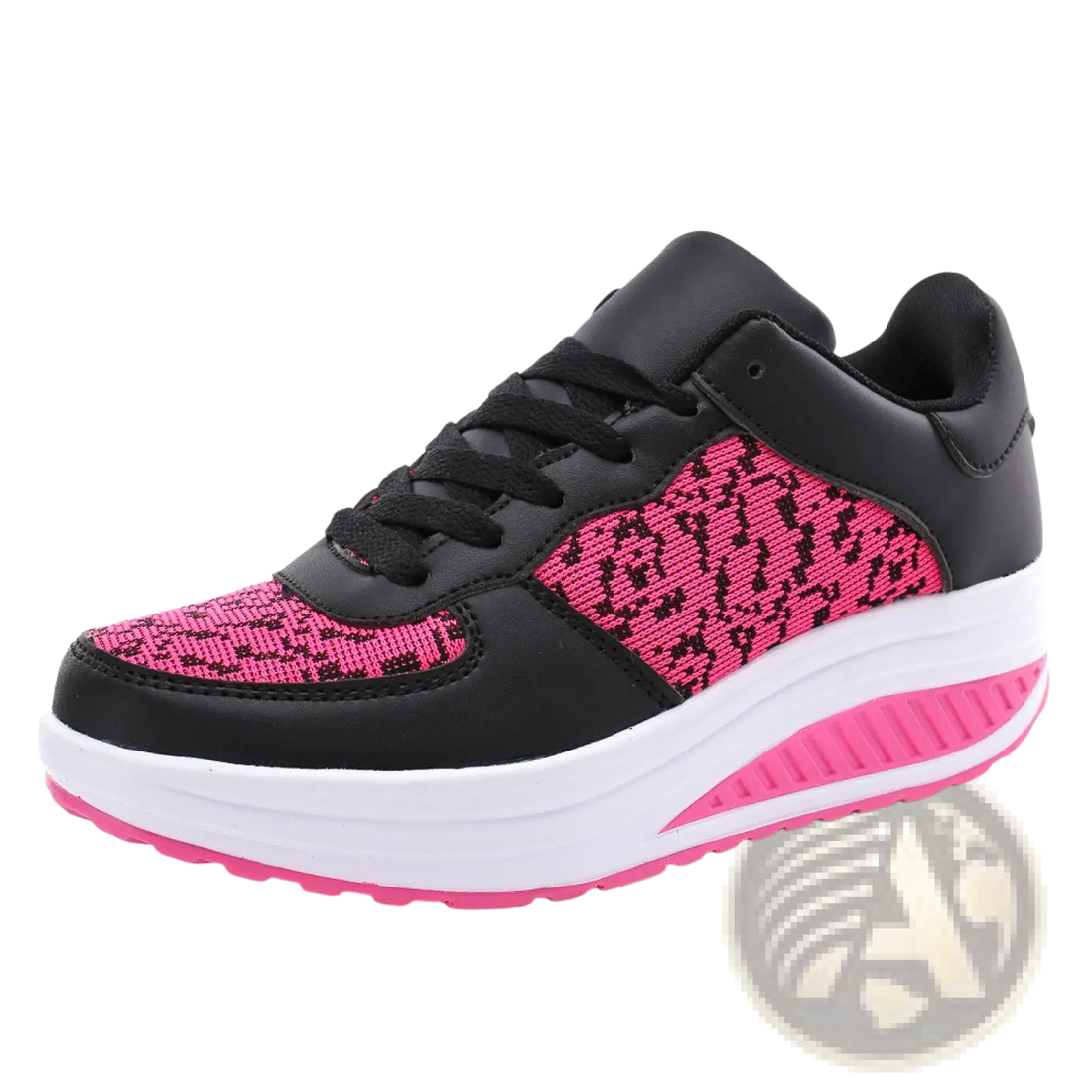Women's Platform Sneakers Leather Mesh Sports Shoes