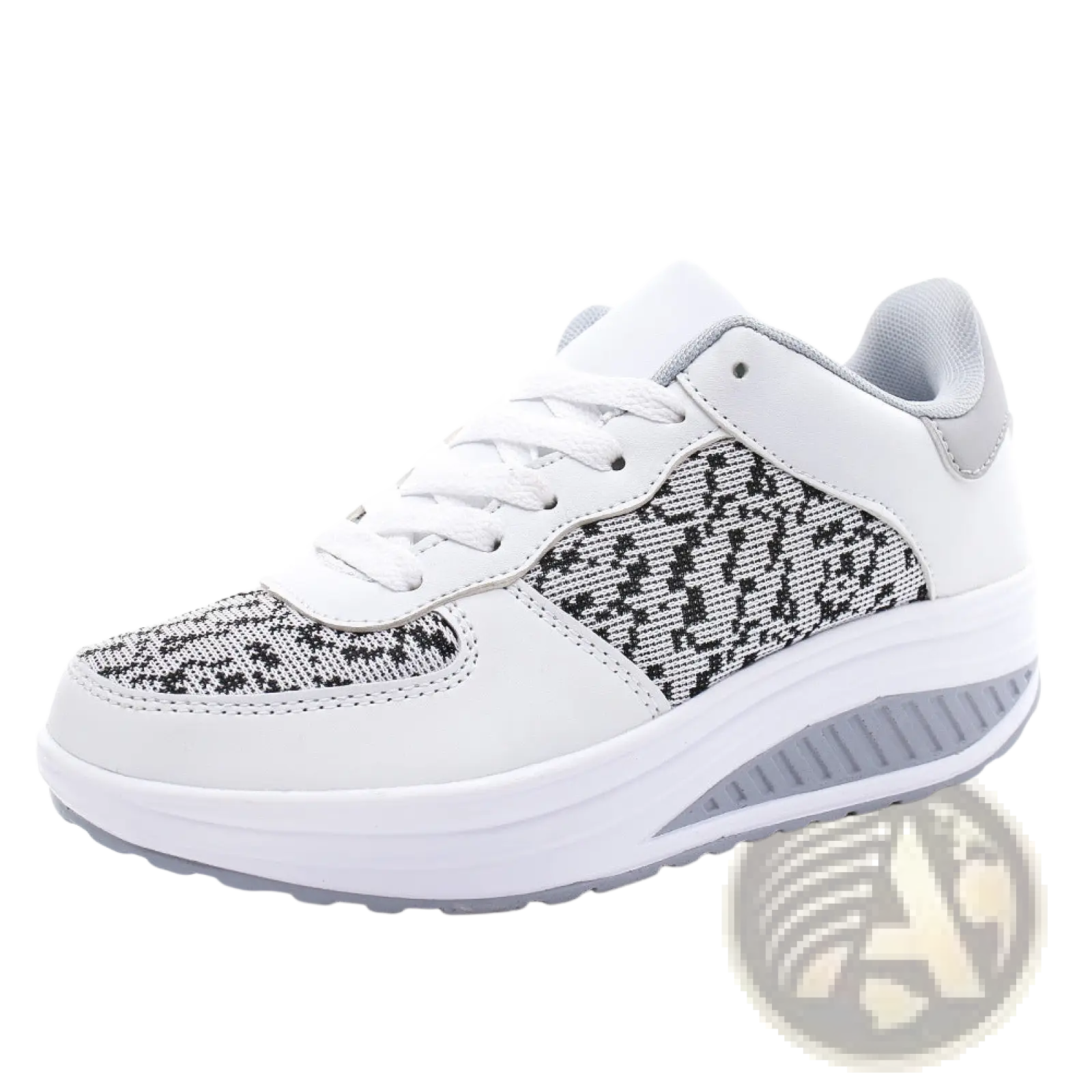 Women's Platform Sneakers Leather Mesh Sports Shoes
