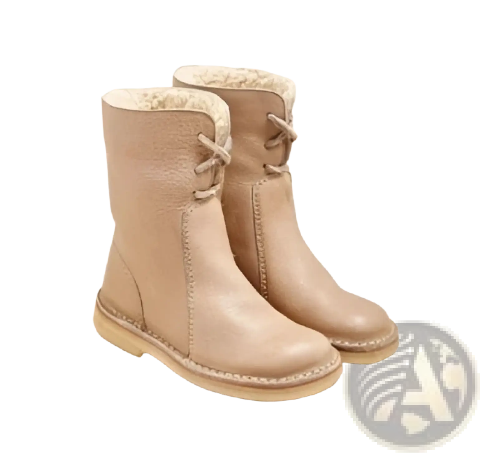 Women's Shearling Lined Leather Martin Boots