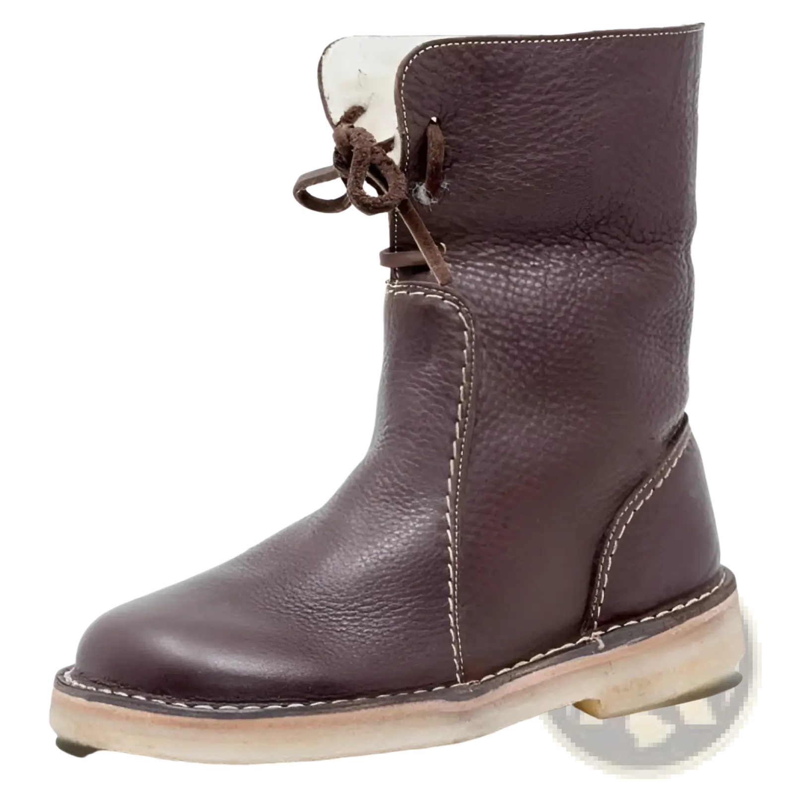 Women's Shearling Lined Leather Martin Boots