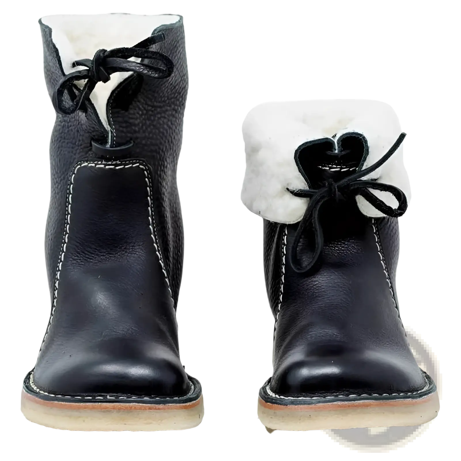 Women's Shearling Lined Leather Martin Boots