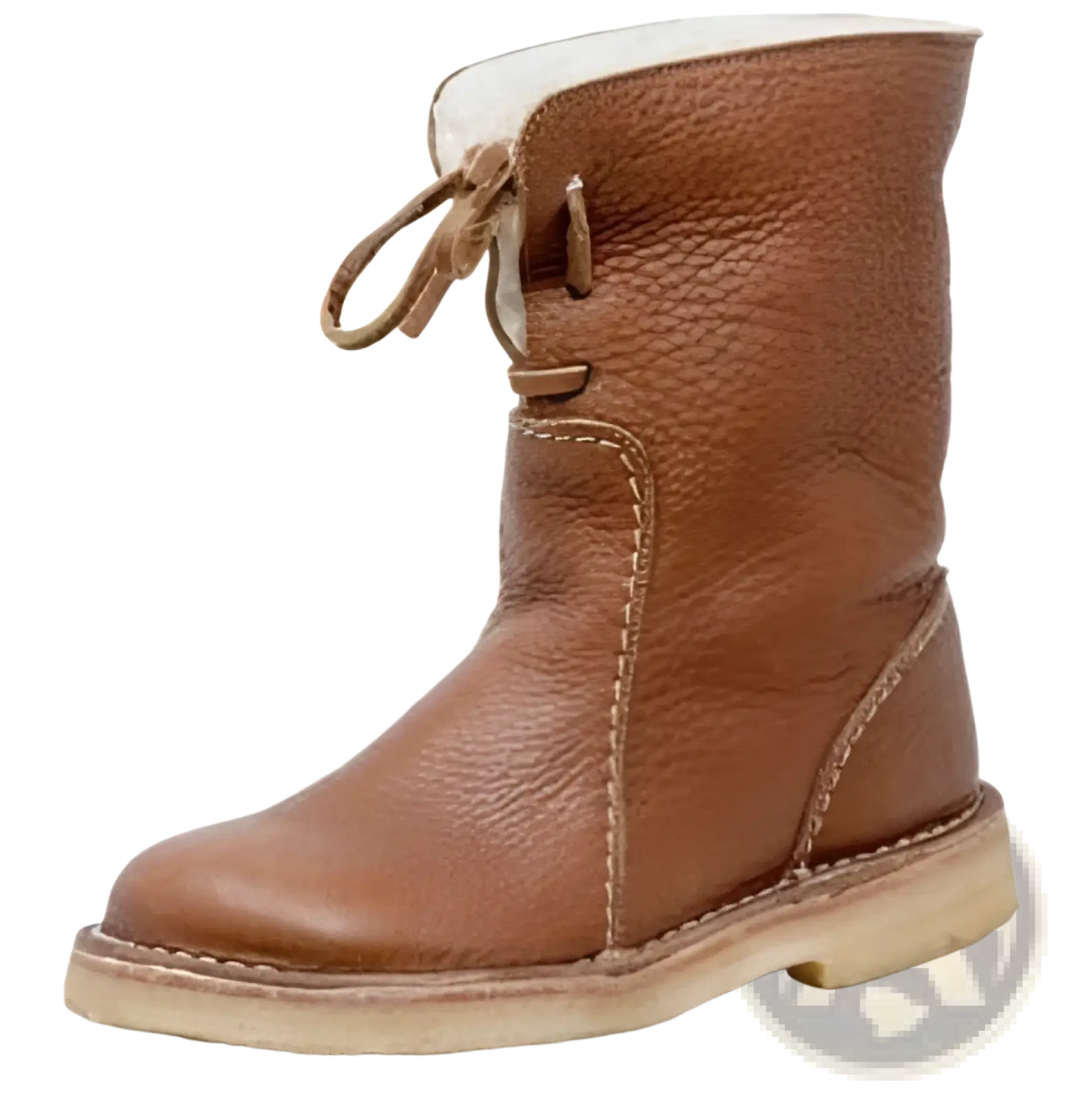 Women's Shearling Lined Leather Martin Boots