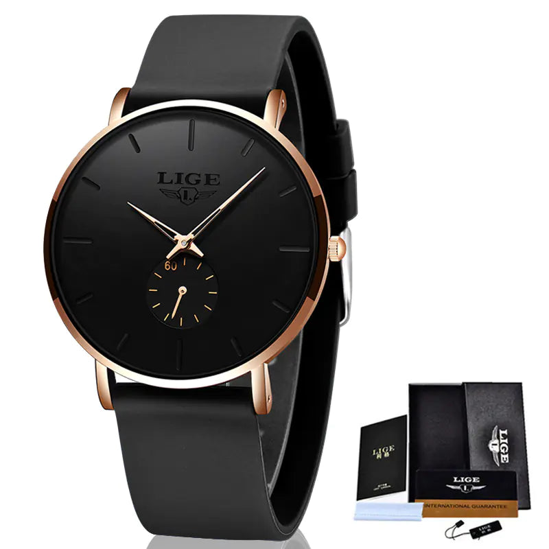 LIGE Ultra-Thin Quartz Luxury Watch