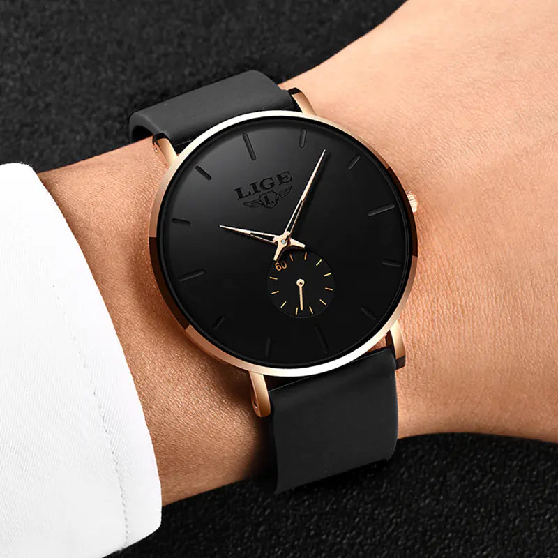 LIGE Ultra-Thin Quartz Luxury Watch